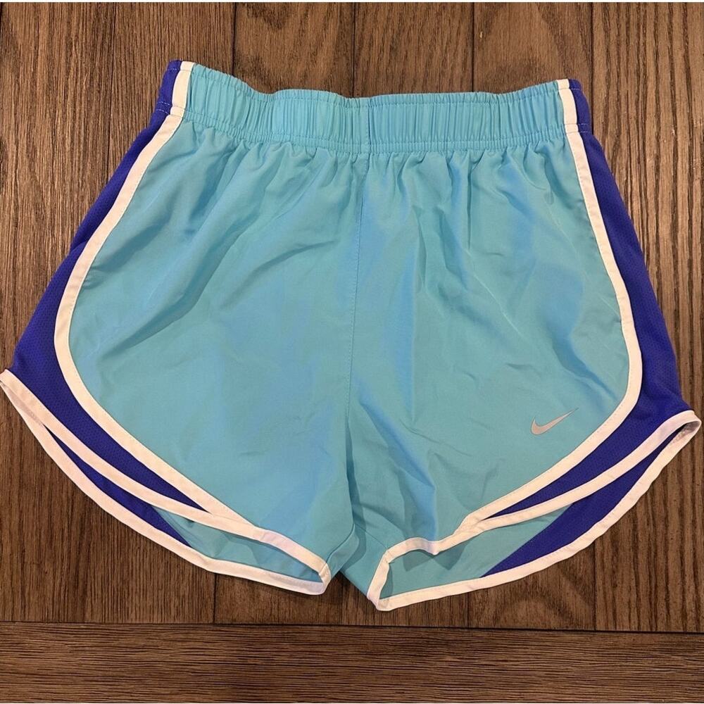 Nike Women's Two Tone Blue Dry Fit Athletic Shorts S Excellent Condition